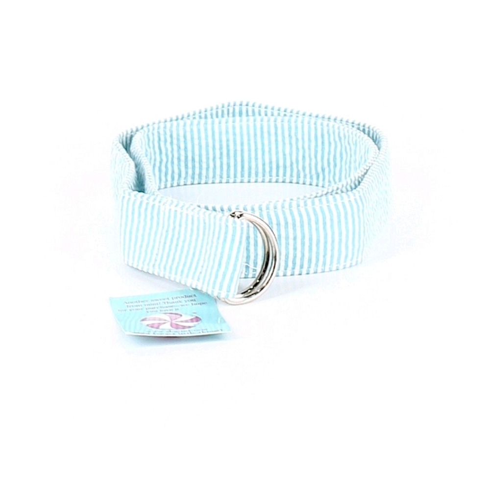 🆕️ 5/$28 Aqua Seersucker Belt 37"